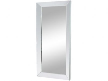 Mirrored White Bevelled Wall Mirror 48" x 36"