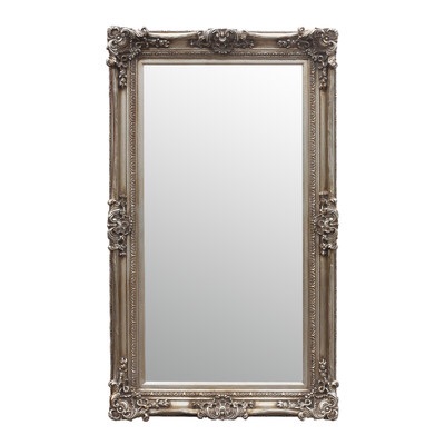 Rococo Core Silver Slim Bevelled Mirror