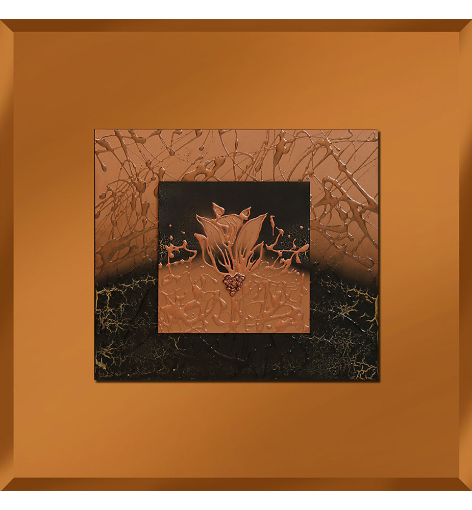 Abstract Bronze Mirrored Wall Art