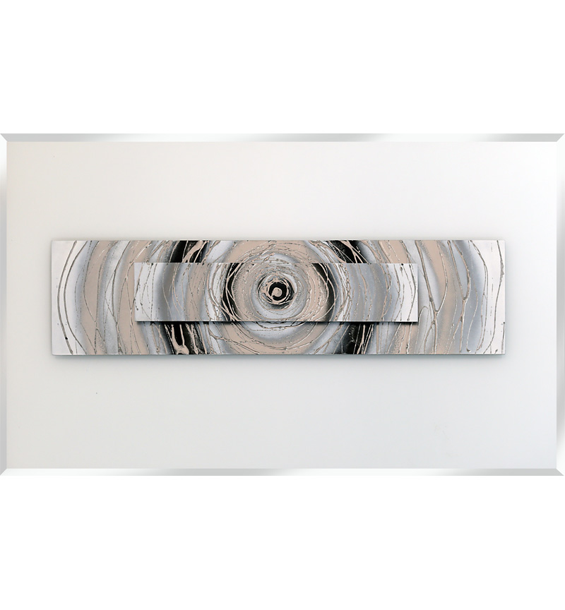 Abstract Spirals on a White Bevelled Mirror - 2 sizes