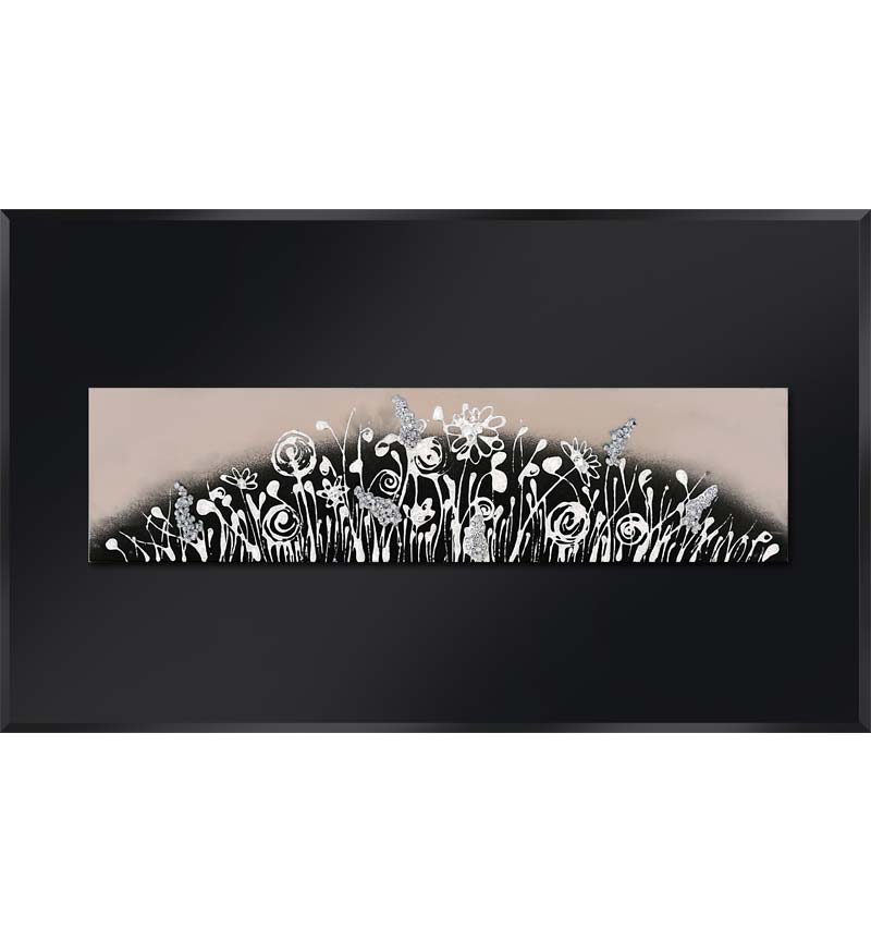 Abstract Black Mirrored Wall Art 2 sizes