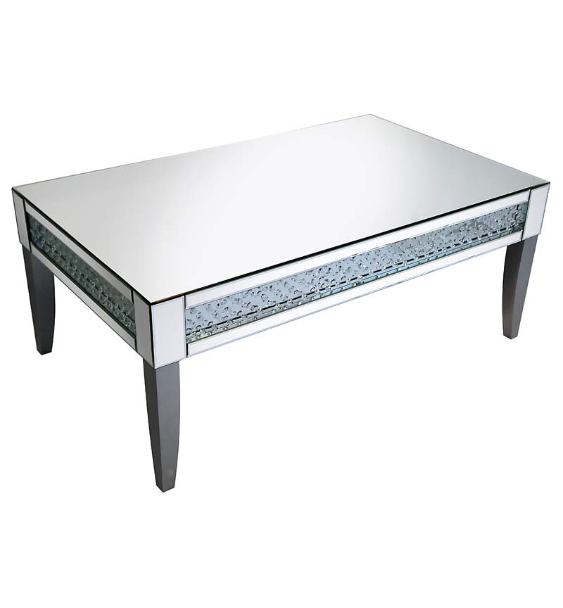 Floating Crystals Mirrored Coffee Table