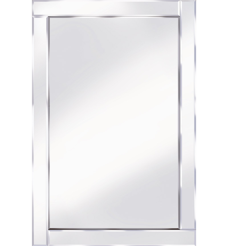 Frameless Bevelled Flat Bar Silver Mirror 120cm x 80cm