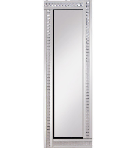 Frameless Bevelled Crystal Border Silver Mirror 120cm x 40cm