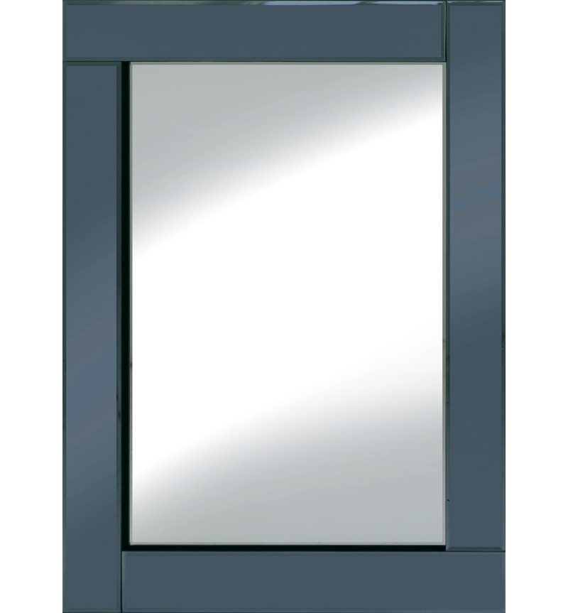 Frameless Bevelled Flat Bar Smoked Grey Mirror 80cm x 60cm
