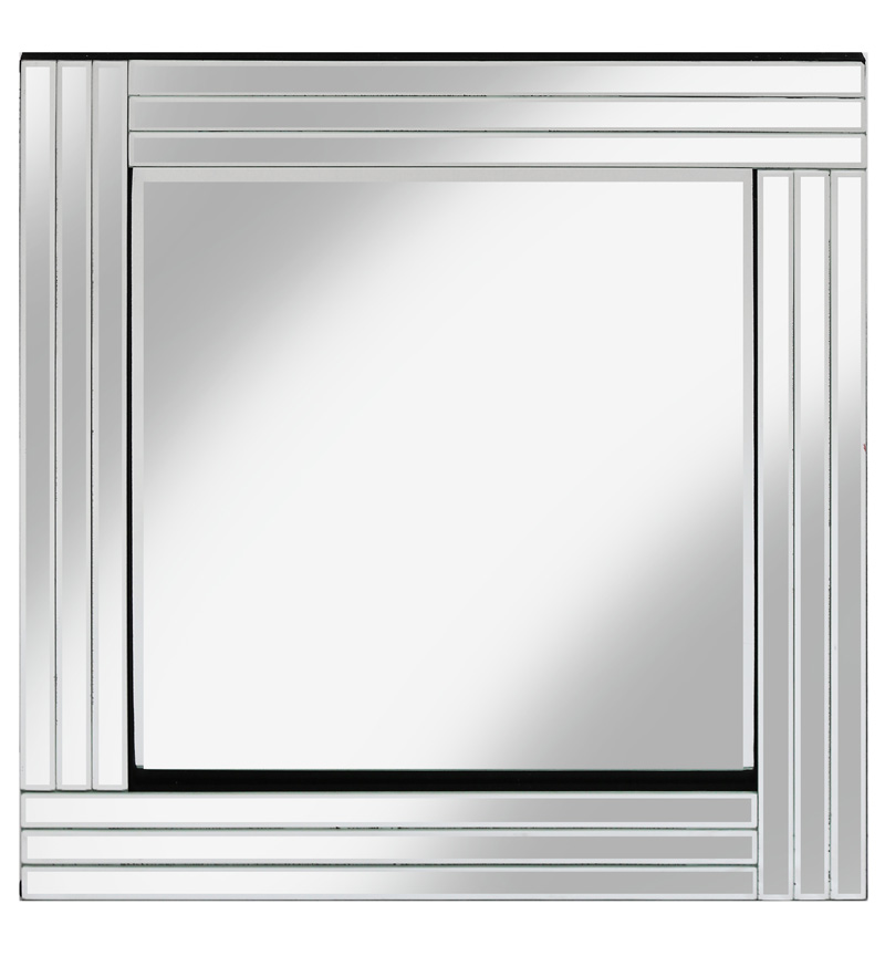 Frameless Bevelled Triple Band Silver Mirror 60cm x 60cm