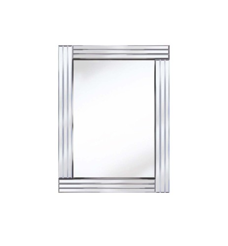 Frameless Bevelled Triple Band Silver Mirror 80cm x 60cm