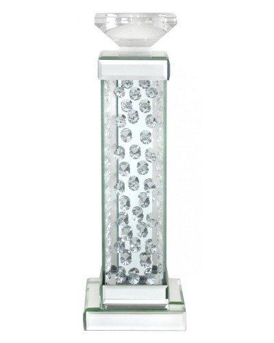 Floating Crystals Mirrored Candle Sticks (pair)