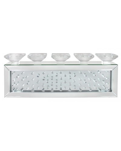 Floating Crystals Mirrored Tealight Holder