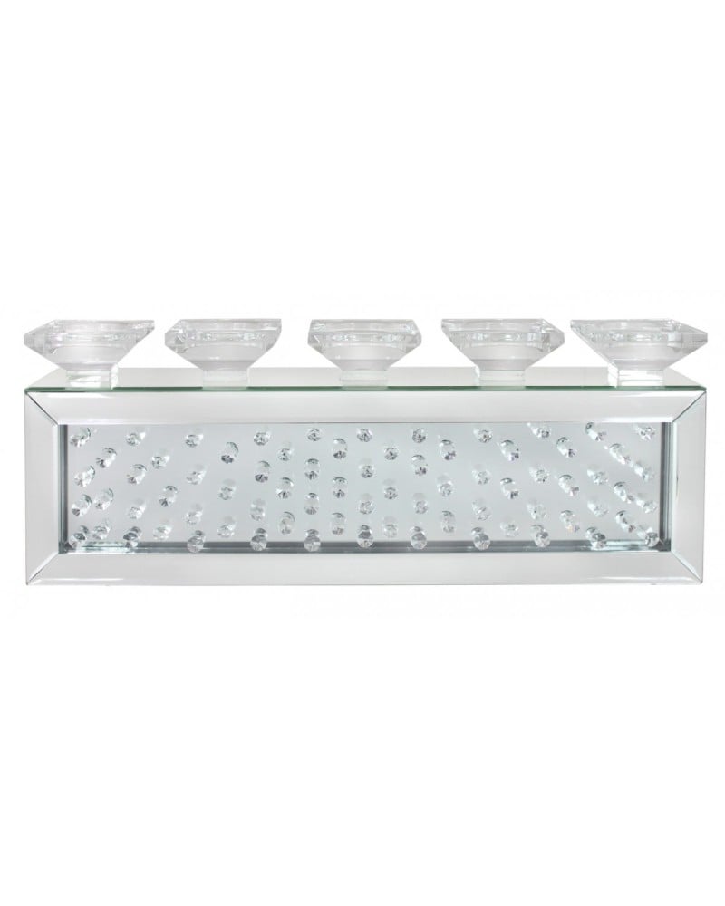 Floating Crystals Mirrored Tealight Holder