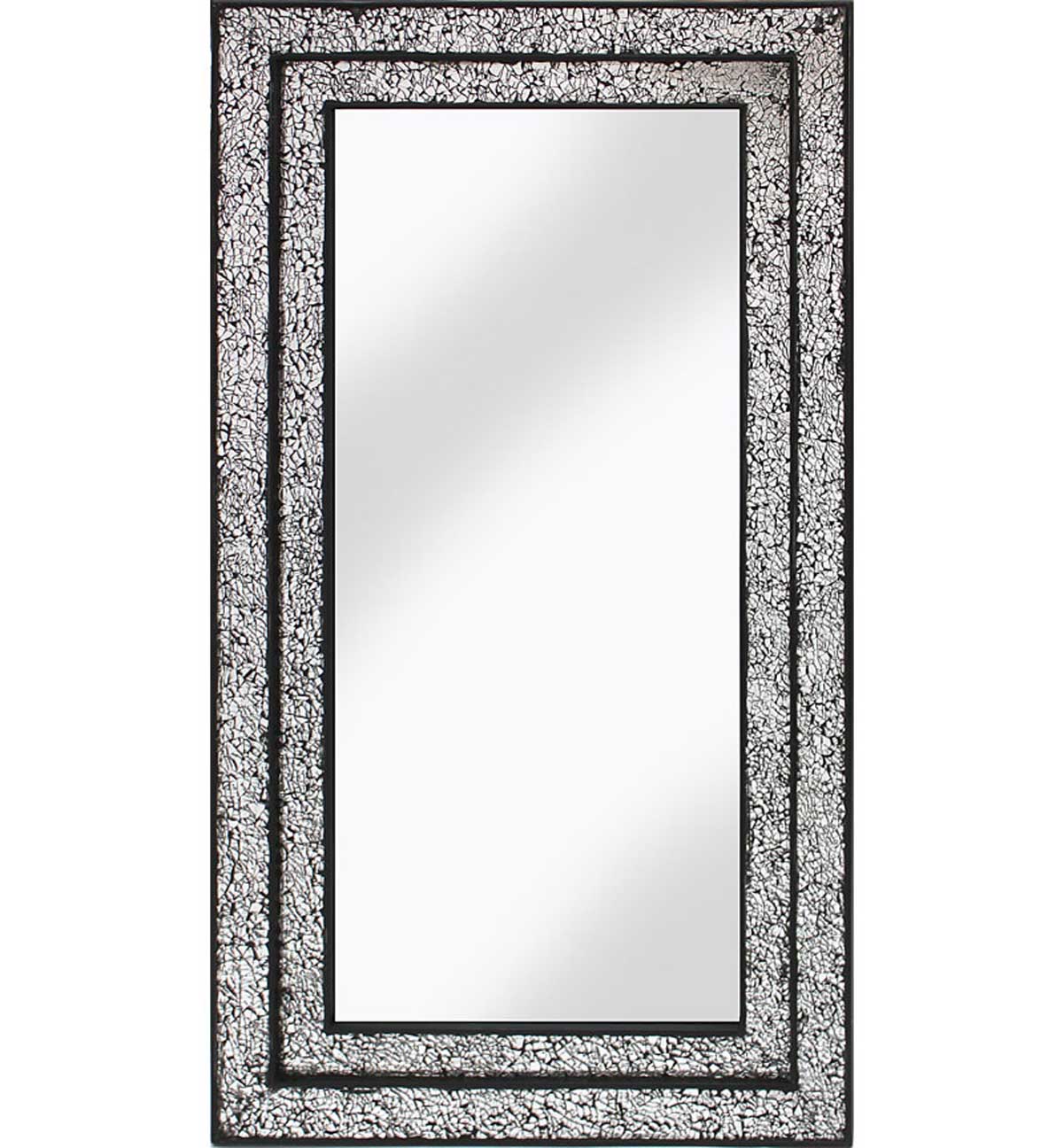 Rectangular Crushed Glass Mosaic Sparkle Bevelled Double Band