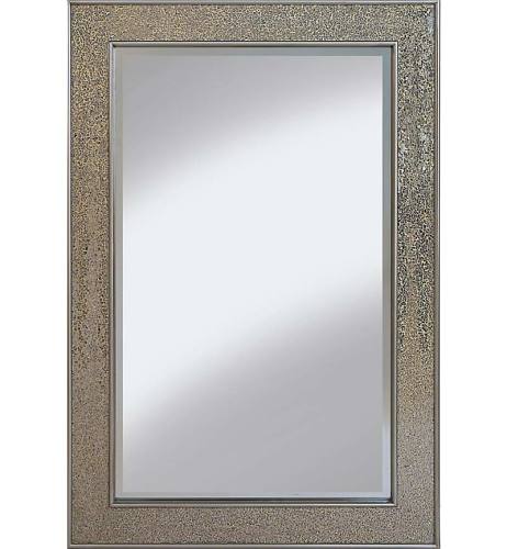 Flat Bar Crushed glass Mosaic Sparkle Bevelled Mirror in Champagne