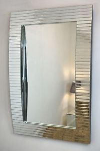 Curved Bevelled Large Wall Mirror 55" x 40"