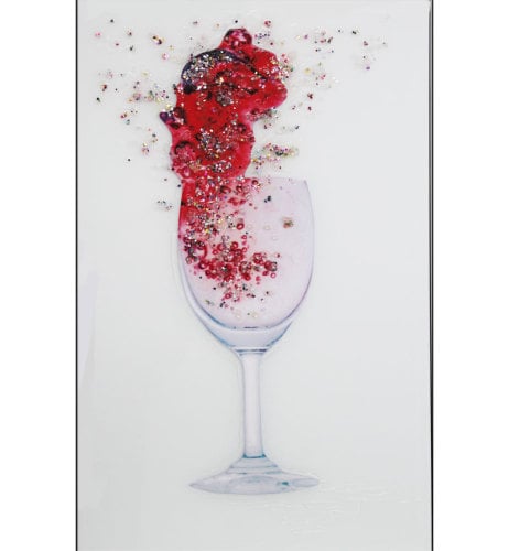 Abstract Flower Design Crystal Sparkle Wall Mirror