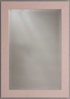 Sparkle Glitter Frame Bevelled Mirror in Pink - 4 sizes available