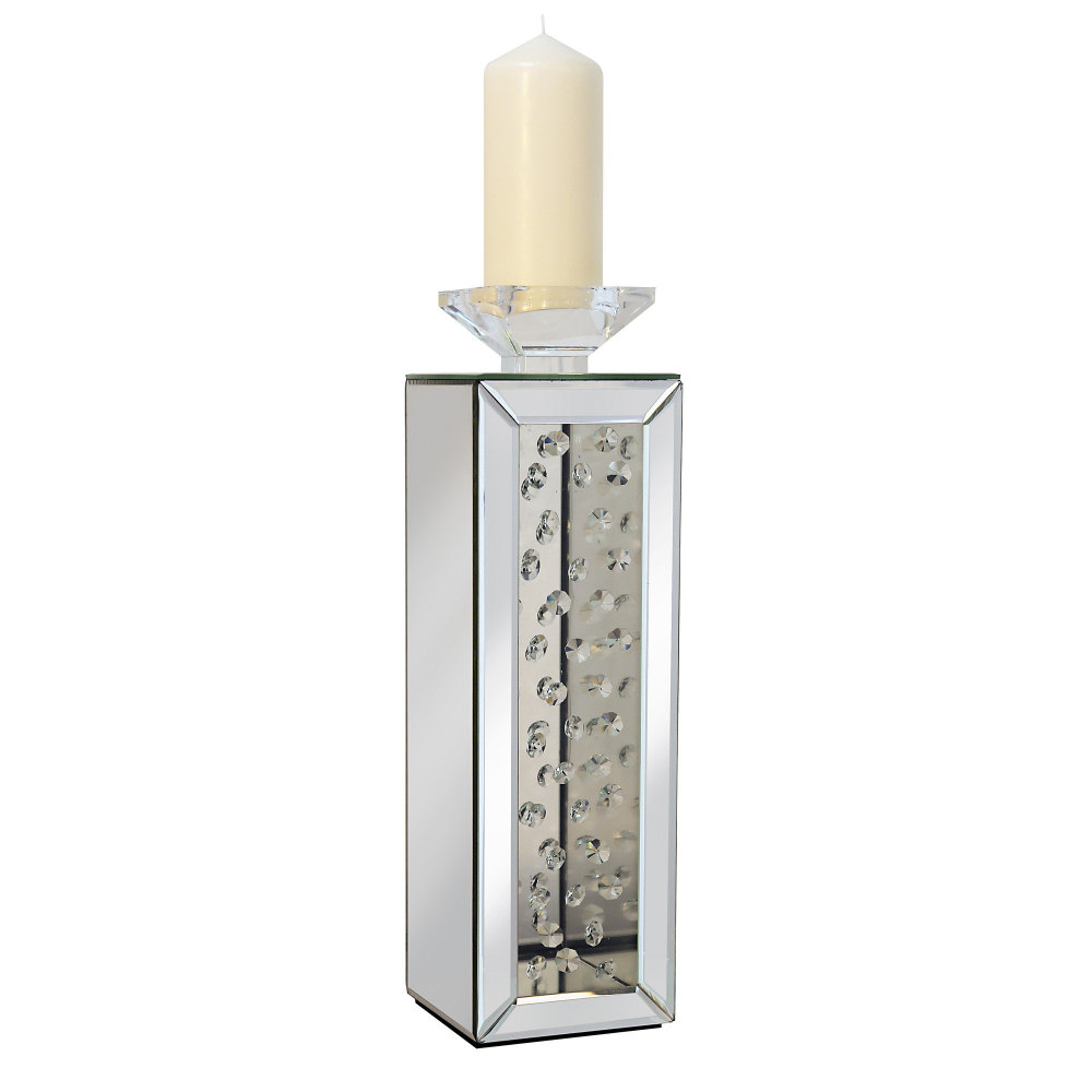 Floating Crystals Mirrored Candlesticks