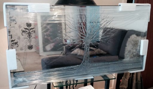 Glitter Tree in Silver on a Silver Bevelled Mirror 100cm x 60cm Special Off