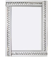 *Special Offer Glitz Floating Crystals Silver Wall Mirror in stock  120cm x 80cm - 4 sizes available