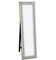 *Special Offer Glitz Floating Crystals Silver Cheval Mirror 150cm x 40cm 
