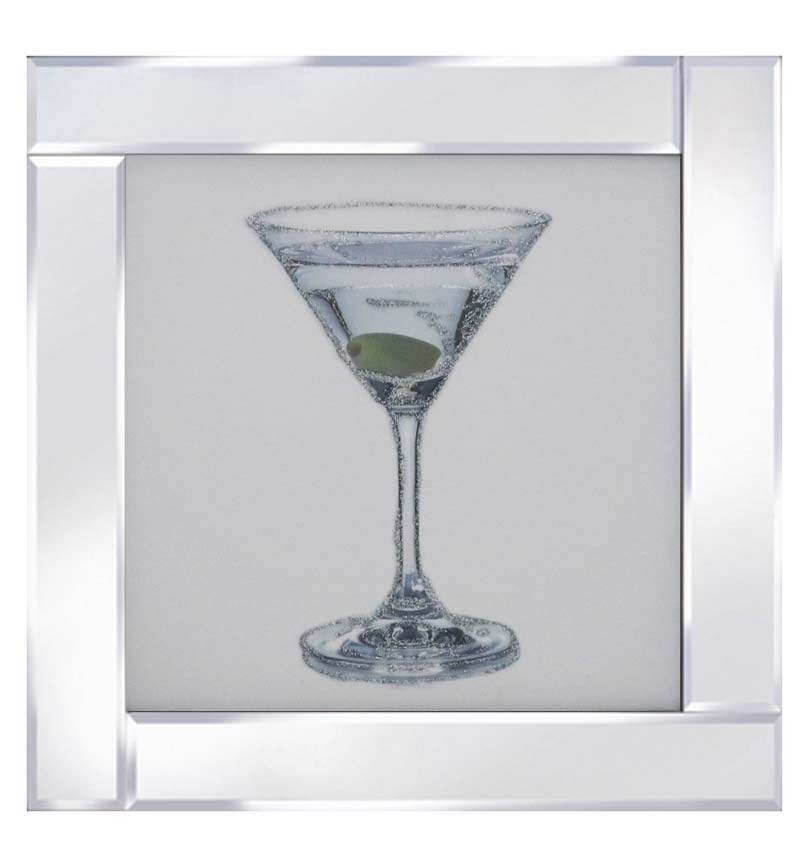 Mirror framed art print "Cocktail 2" 