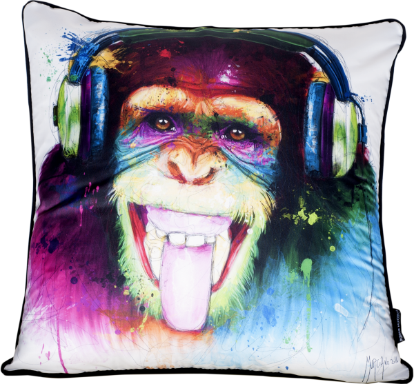 Patrice Murciano 55cm Luxury Feather Filled Cushion - "Smiling Chimp"'