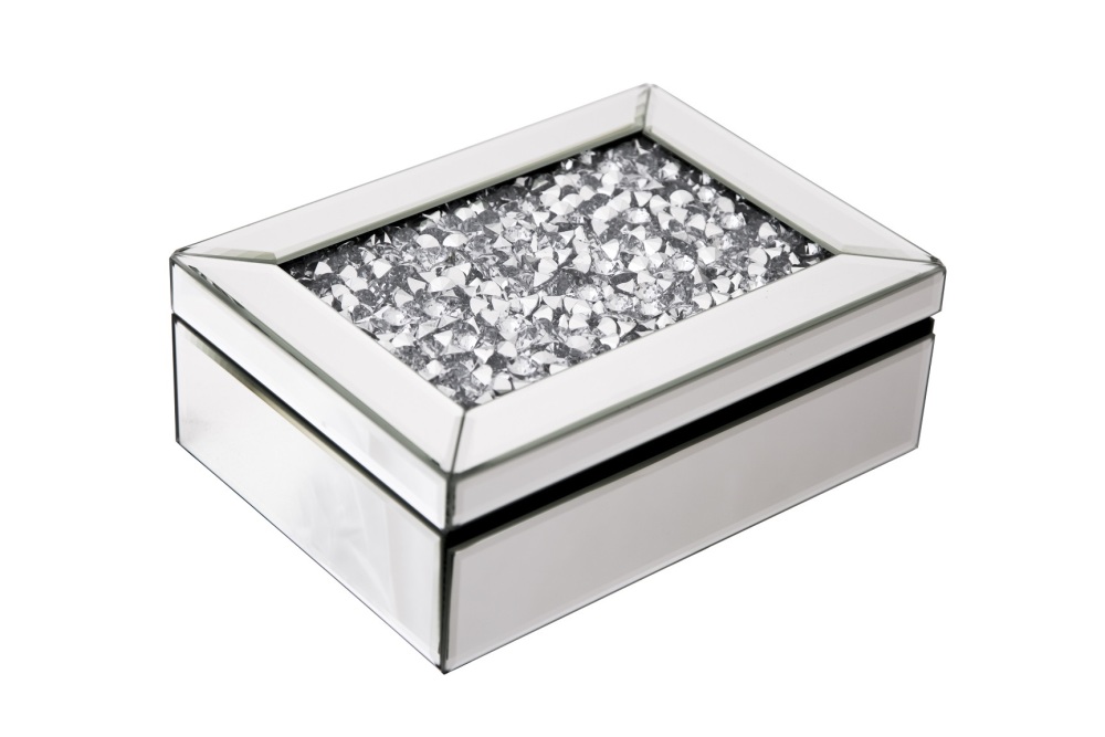 Crush Sparkle Crystal Mirrored Jewel Box - instock for a fast delivery