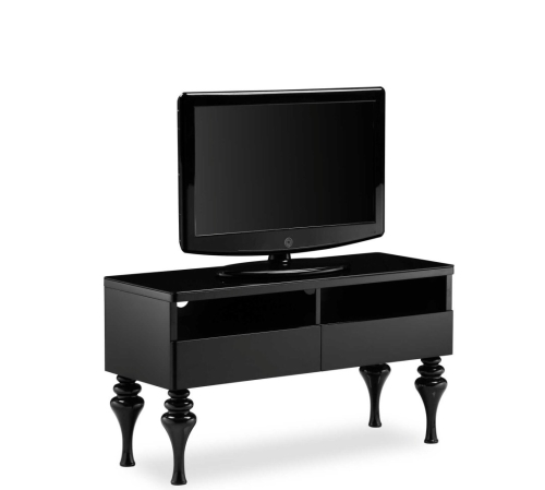 Laurent High Gloss Tv Entertainment unit in Gloss Black Medium