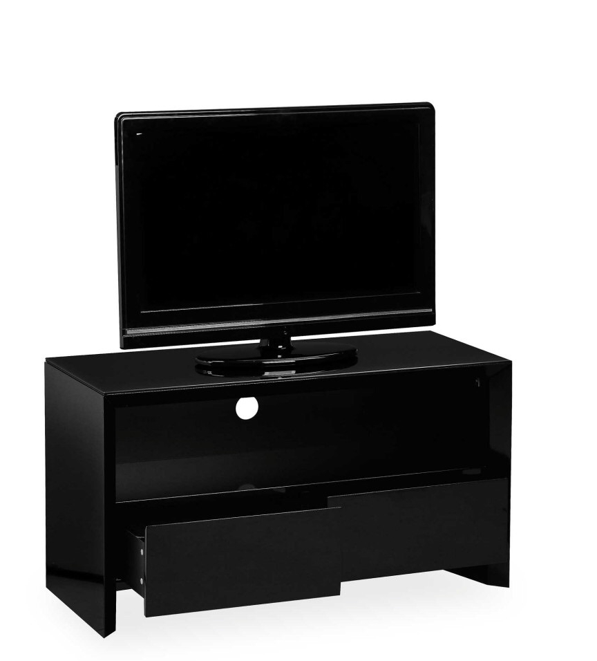 Soho High Gloss Tv Entertainment unit in Gloss Black Small
