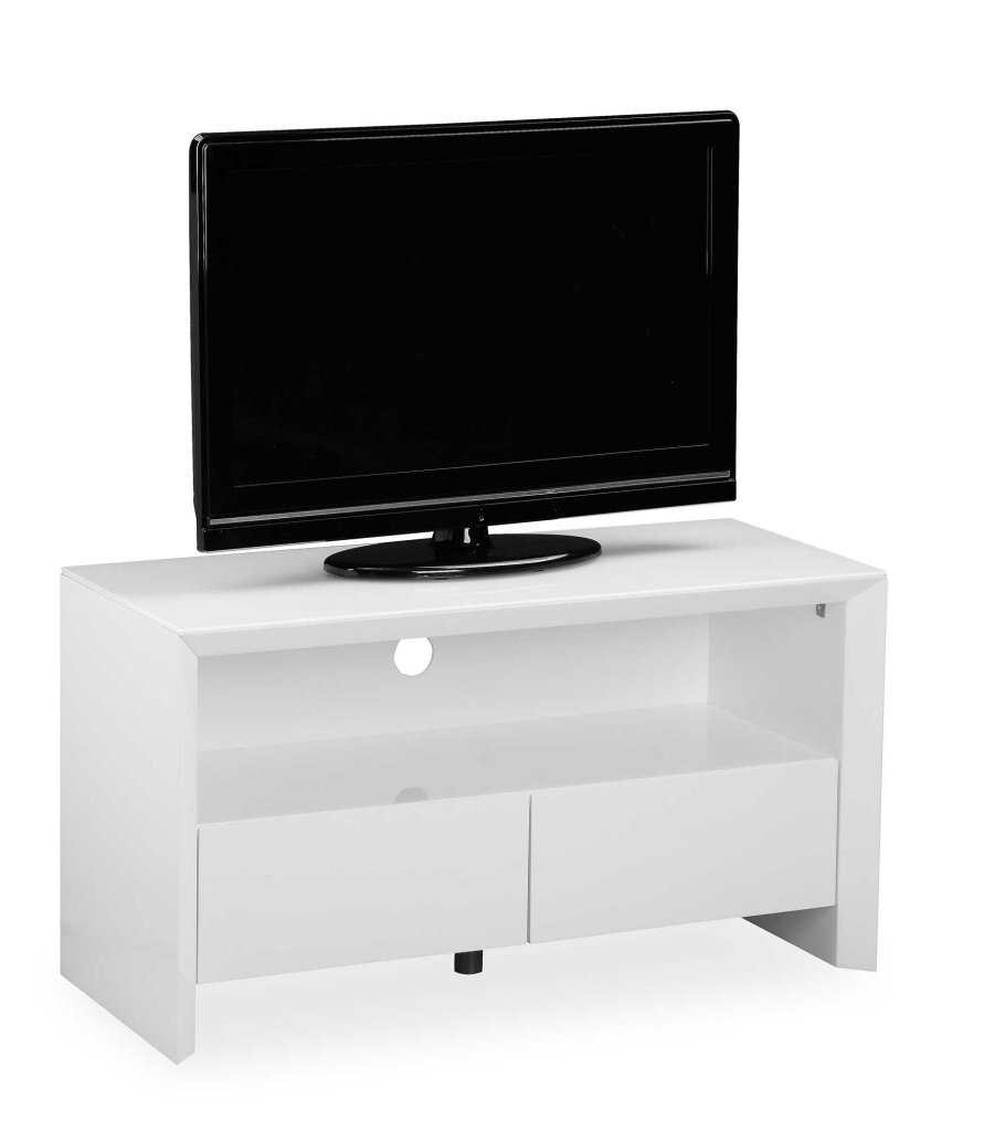 Soho High Gloss Tv Entertainment Unit In Gloss White Small