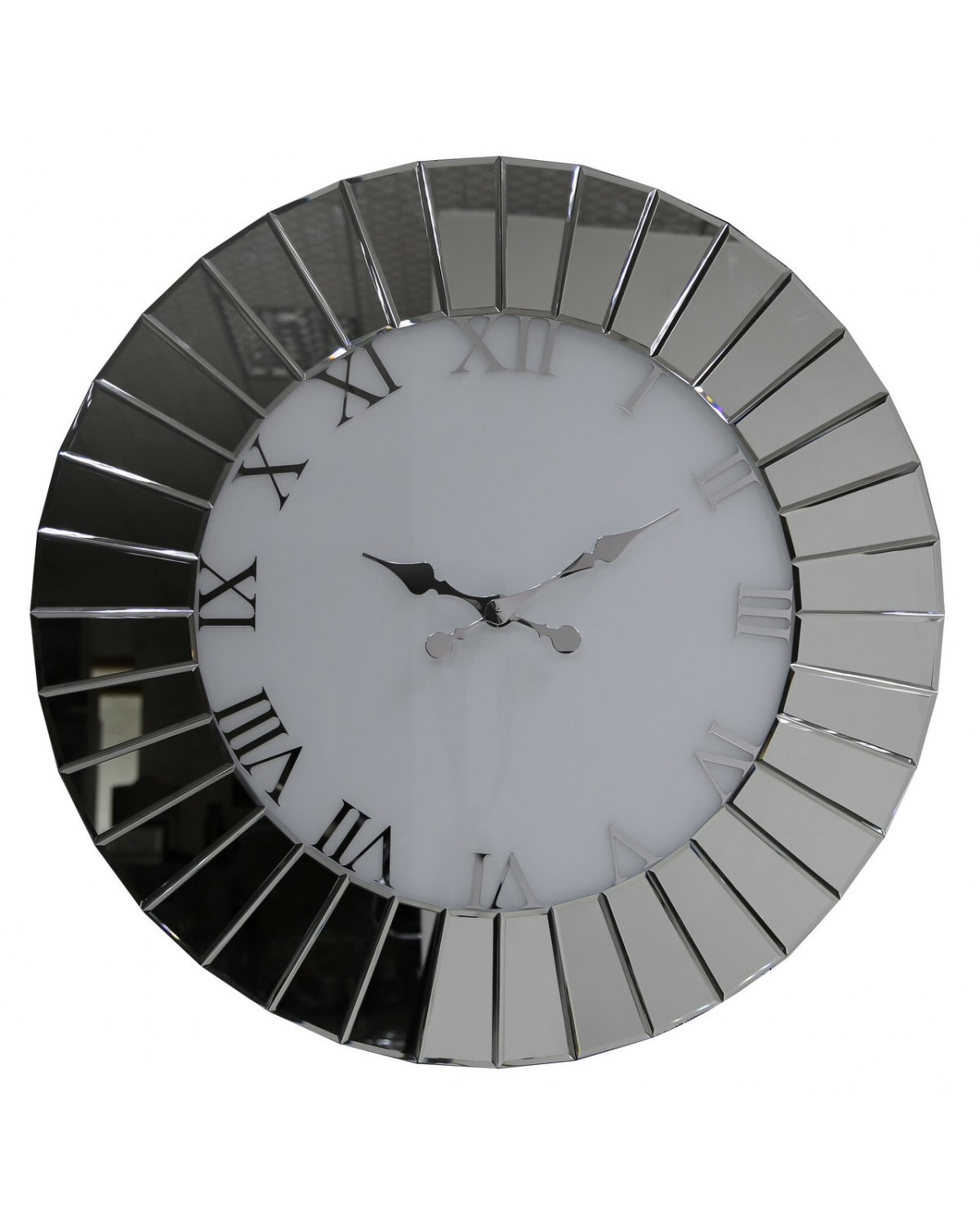 Round Mirrored wall Clock 60cm dia in stock for a fast delivery