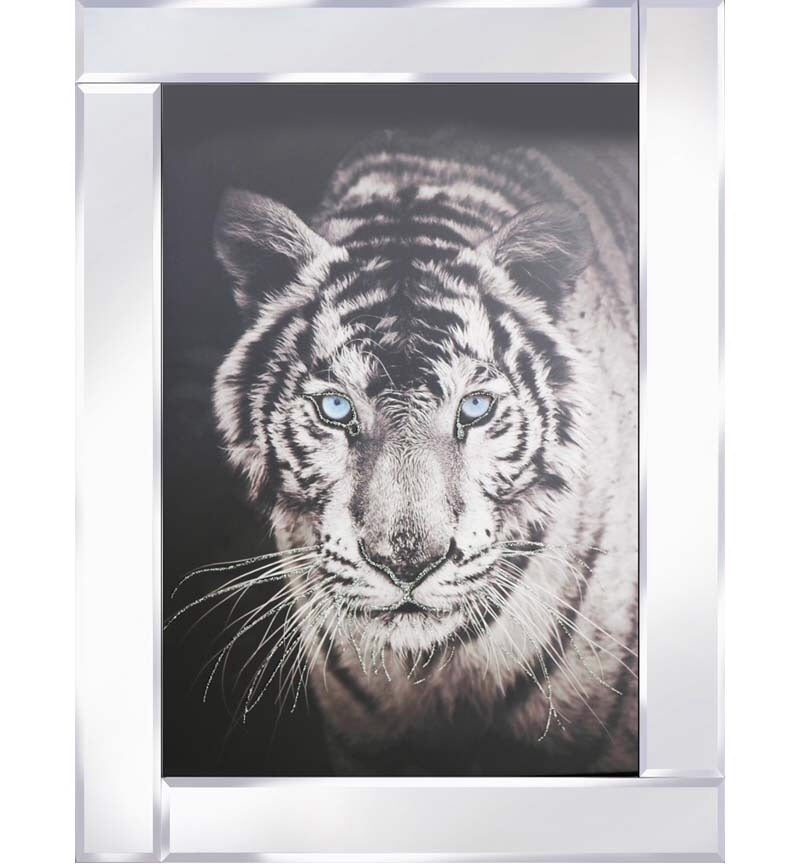 Mirror framed "Tiger pose" Wall Art