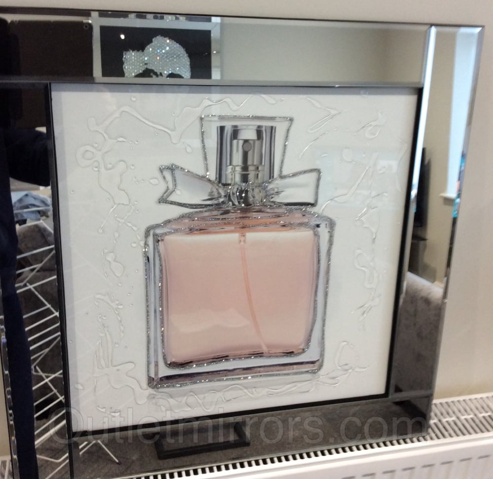 Mirror framed art print "Perfume Bottle"