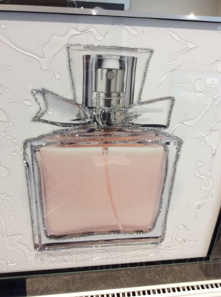 Mirror framed art print "Perfume Bottle"