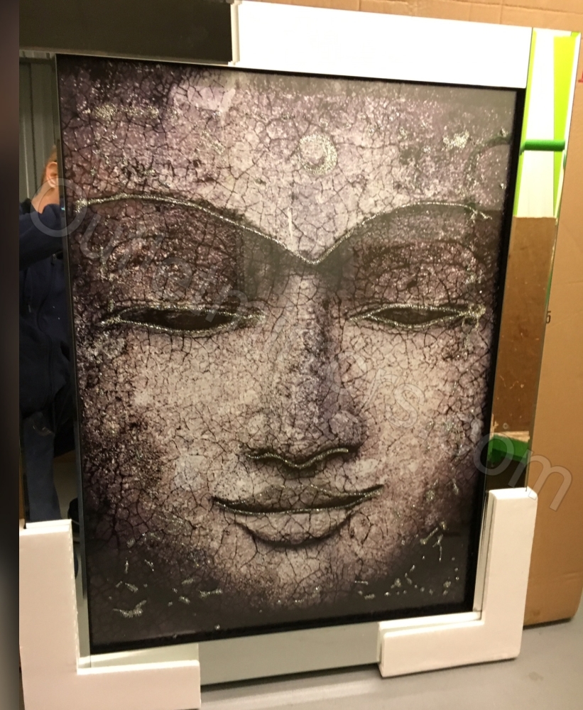 Mirror framed art print "Buddha" 95cm x 75cm