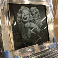 Mirror Framed Art Print "Monroe" Sparkle Wall Art 