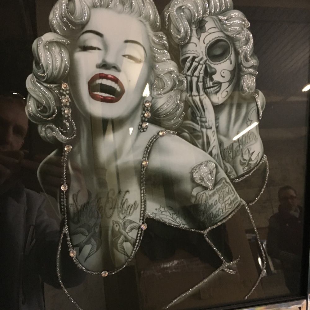 Mirror Framed Art Print "Monroe" Sparkle Wall Art 