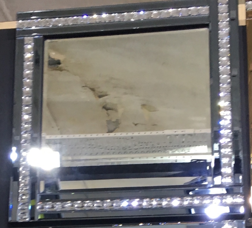 Frameless Bevelled Crystal Border Smoked Grey Mirror 60cm x 60cm