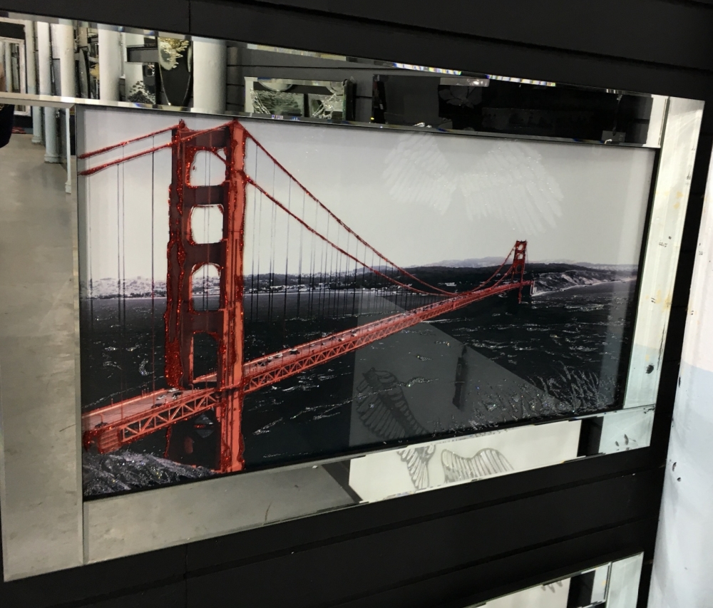 Mirror framed art print "Golden Gate Bridge"