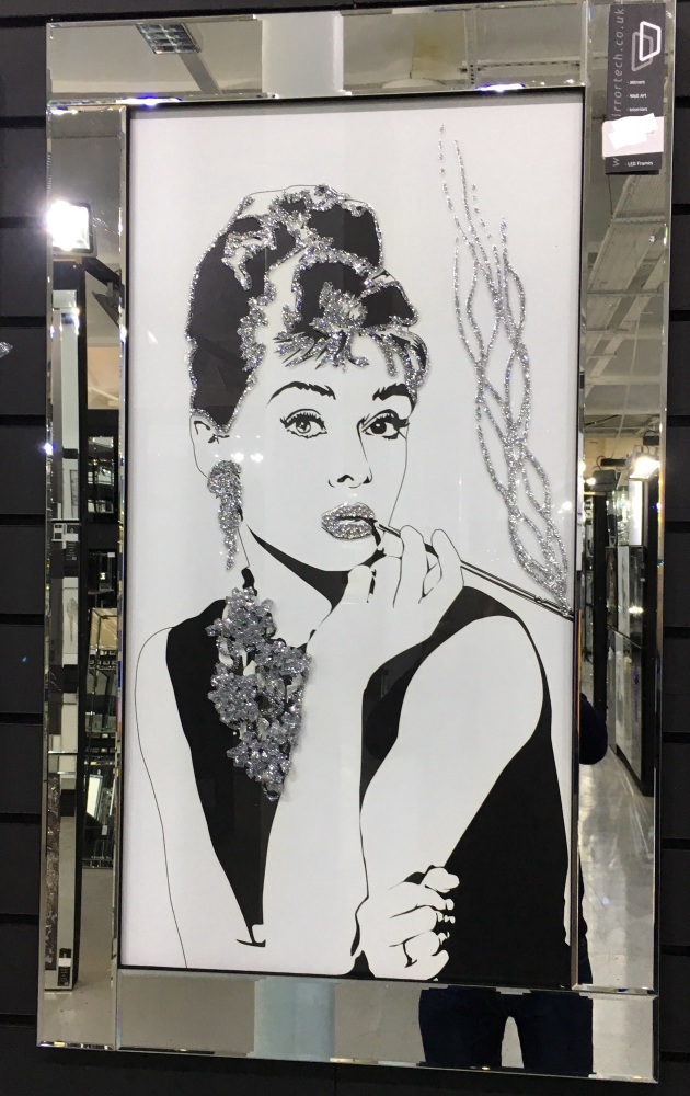 Mirror framed "60's Pose Lady" Wall Art