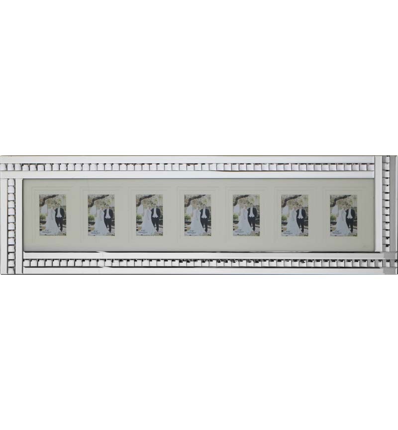 Crystal Border Mirrored Photo Frame 100cm x 35cm in stock