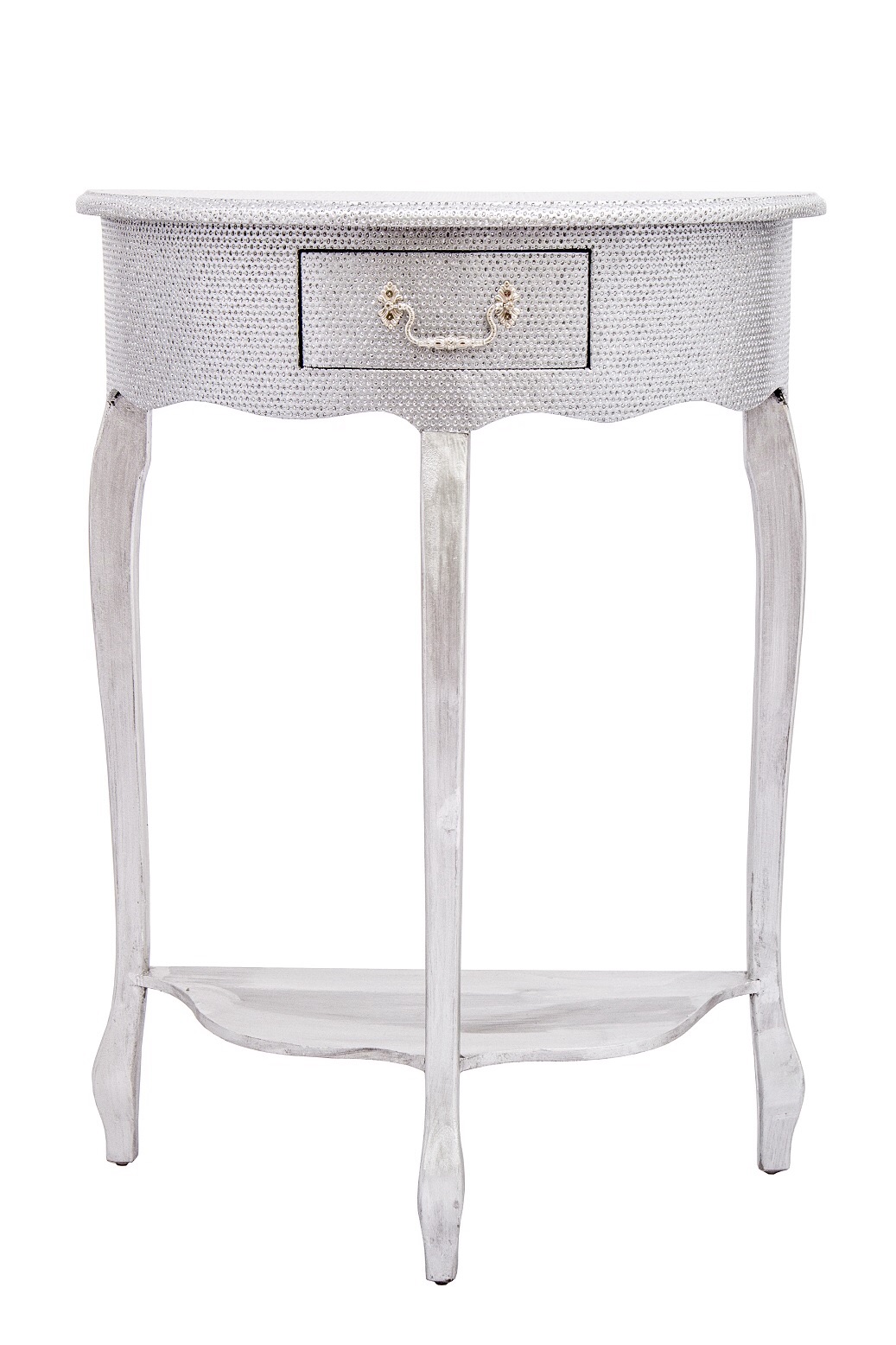 Glitter 1 Draw Console Table in Silver