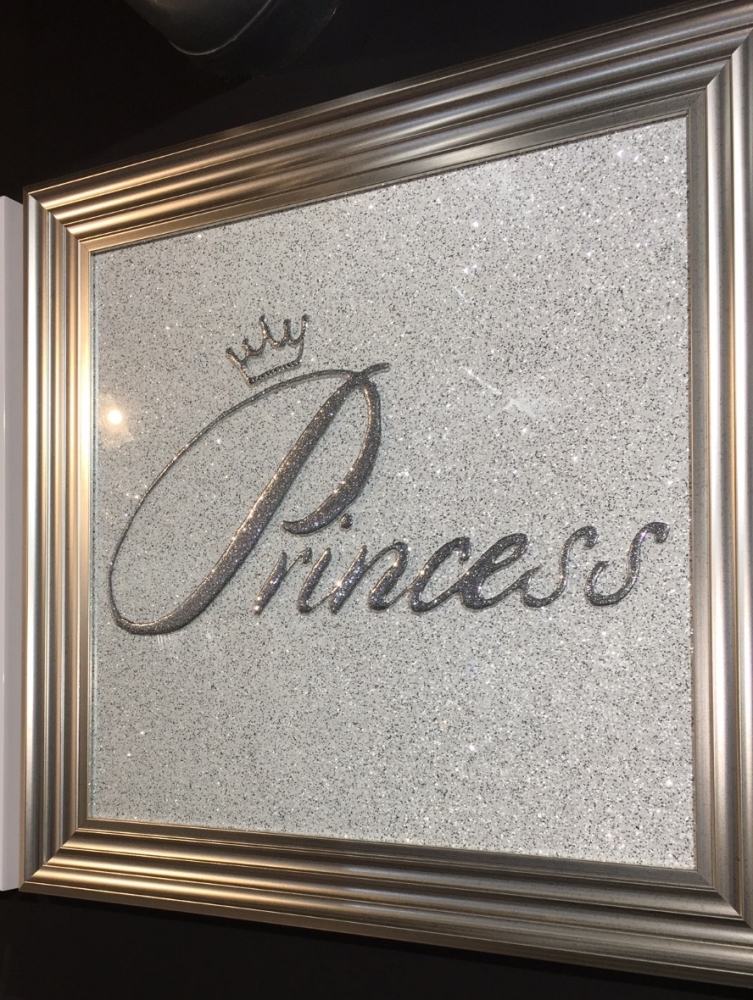 Princess in Silver on Silver Glitter Backing 75cm x 75cm