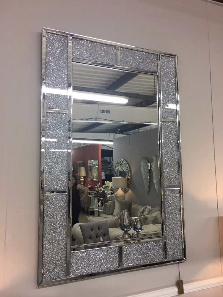multi faceted & frameless wall mirrors by large