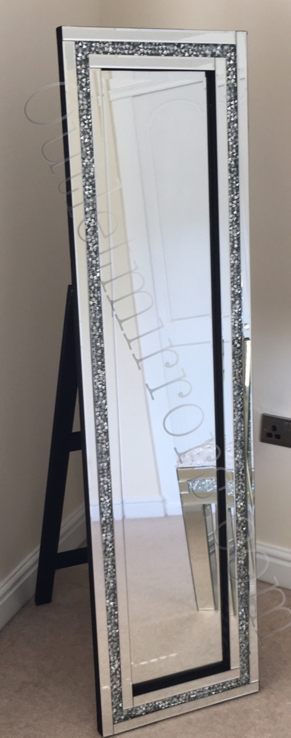 Diamond Crush Sparkle Cheval Mirror new value range 150cm x 40cm