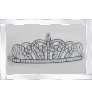 Mirror framed art print " Sparkle Princess Crown" 100cm x 60cm 
