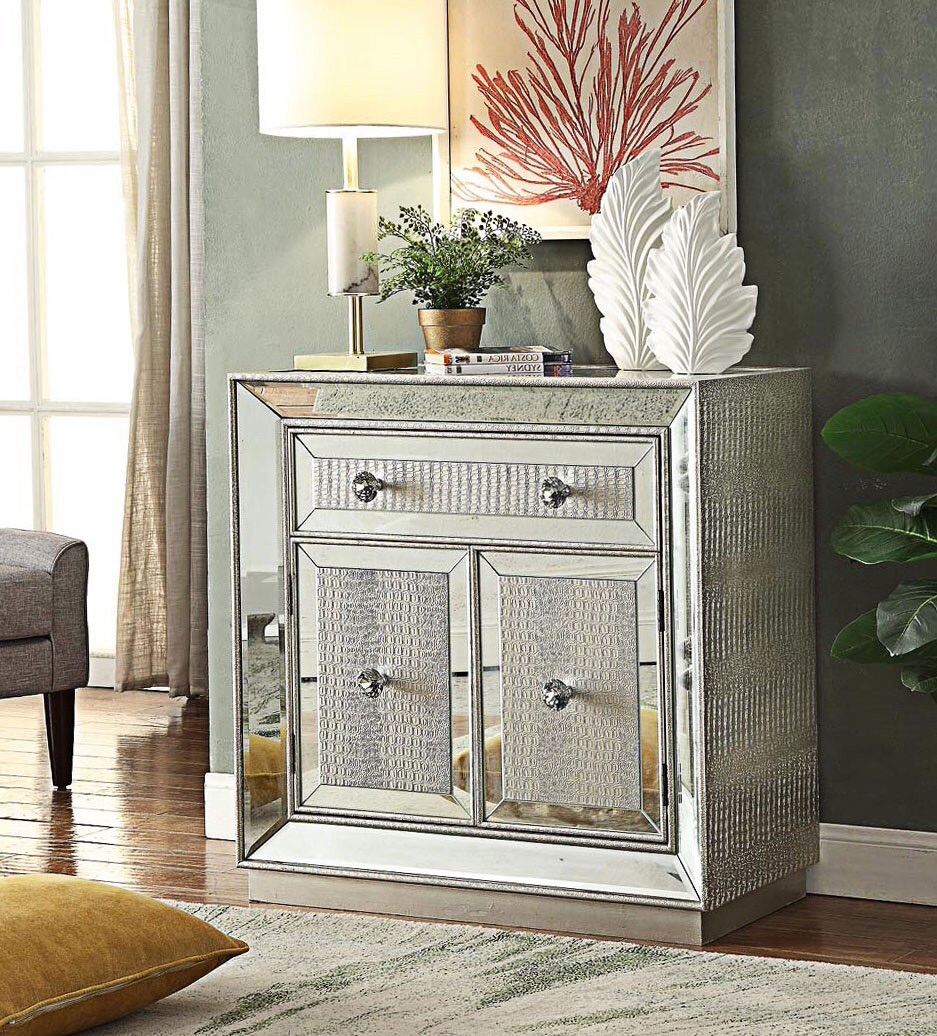 Sofia Mirrored 1 Draw 2 Door Sideboard