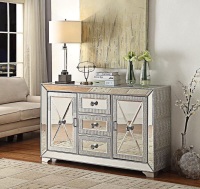 Sofia Mirrored 2 Door Tv Entertainment Unit to fit 55