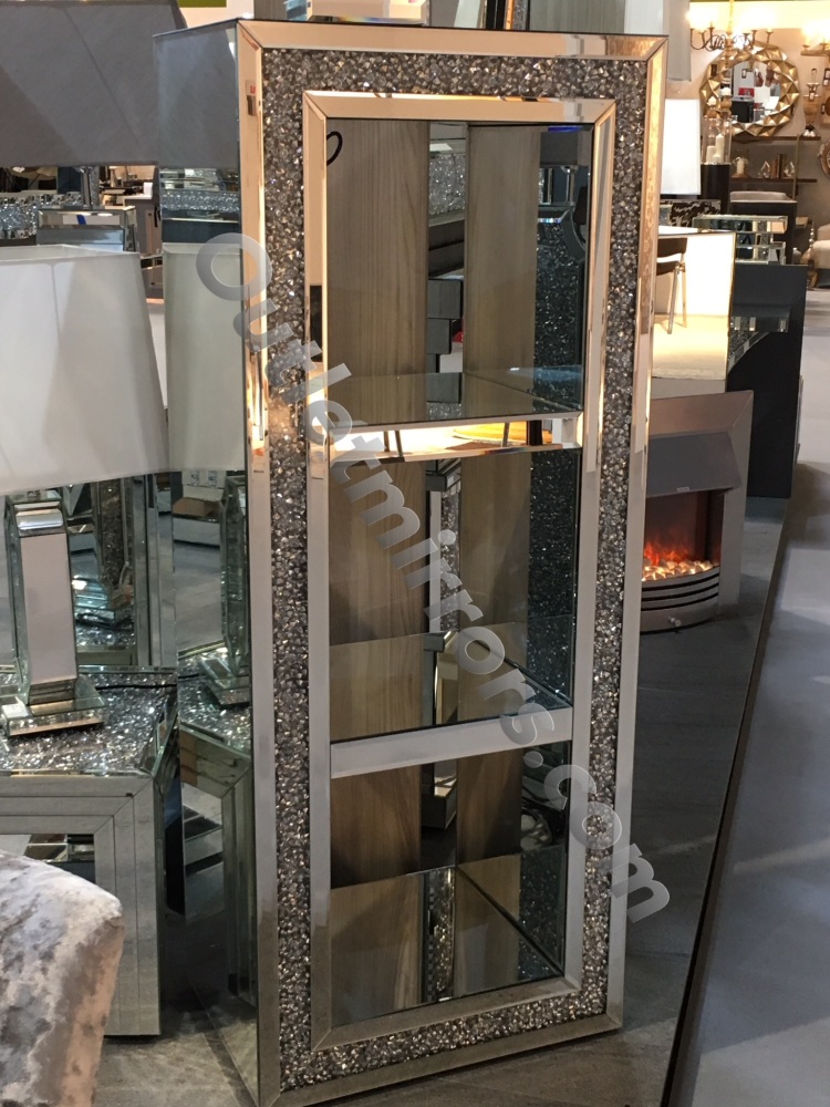 * New Diamond Crush Sparkle Crystal Mirrored Block Display Unit SPECIAL OFFER