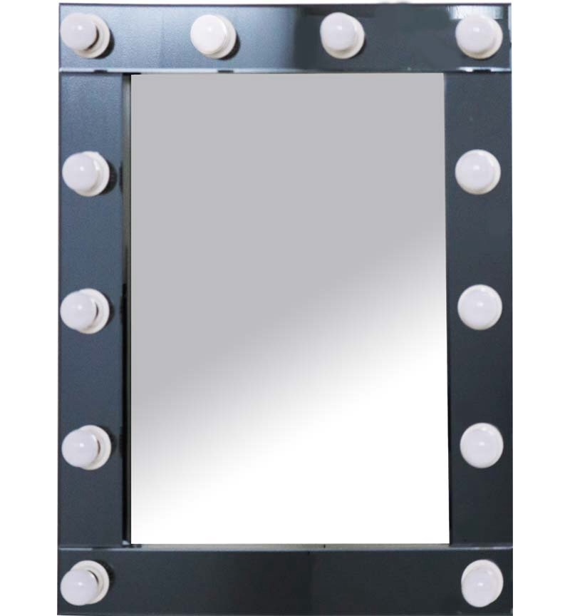Smoked Grey Hollywood Mirror 80cm x 60cm 