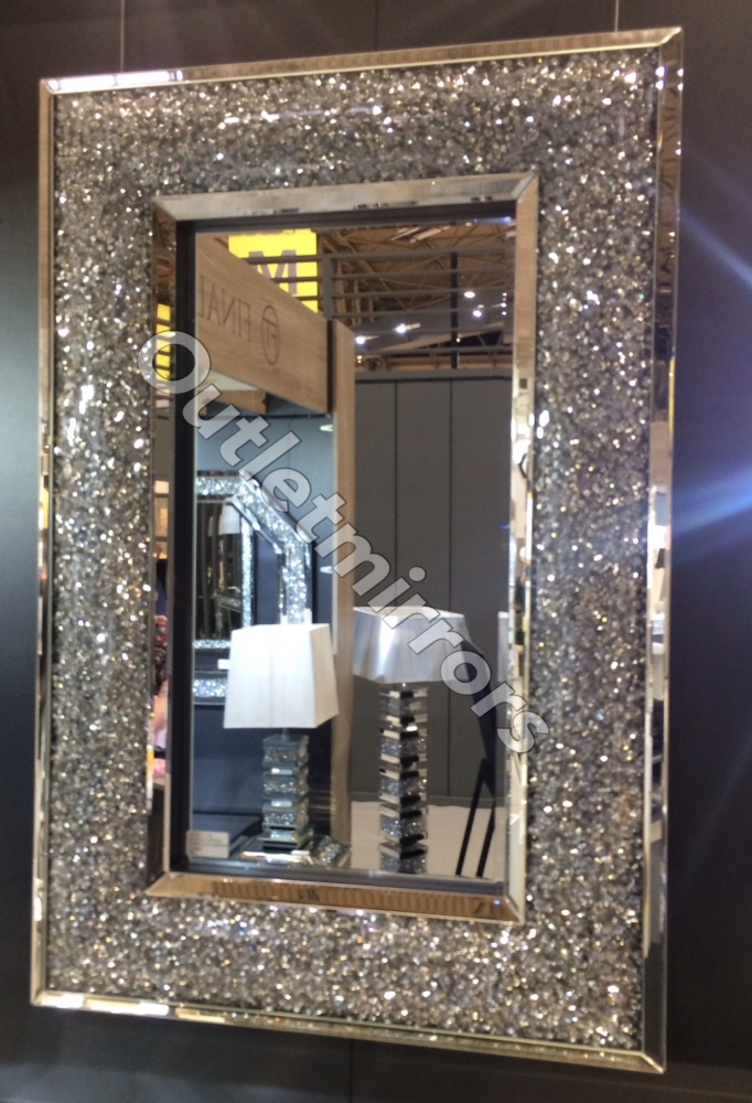 Diamond Crush Sparkle Bow Wall Mirror 130cm X 90cm Item In Stock New Diamond Crush Sparkle Bow Wall Mirror 120cm X 80cm Item In Stock